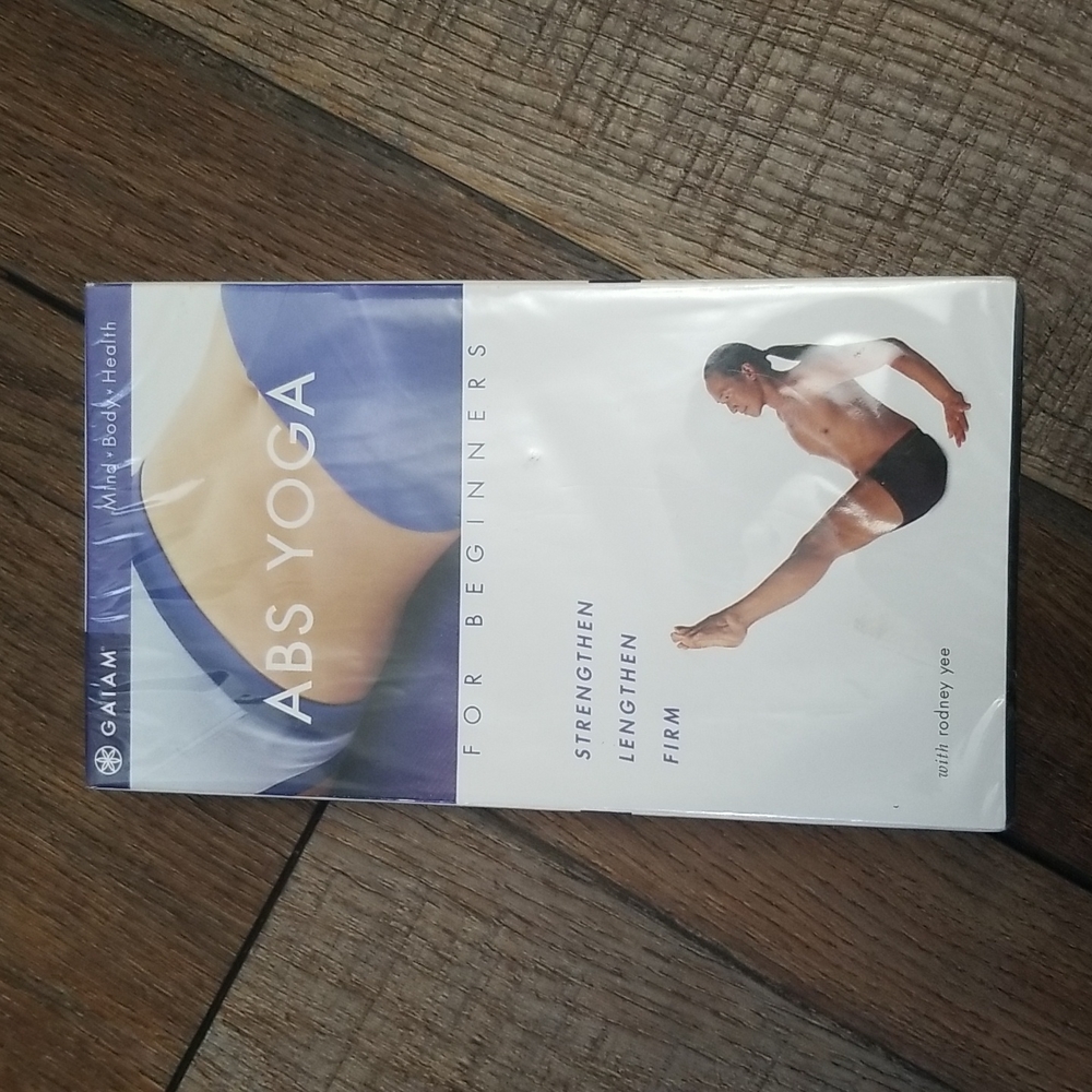 Unopened VHS tape Abs Yoga for beginners GAIAM Rodney Yee